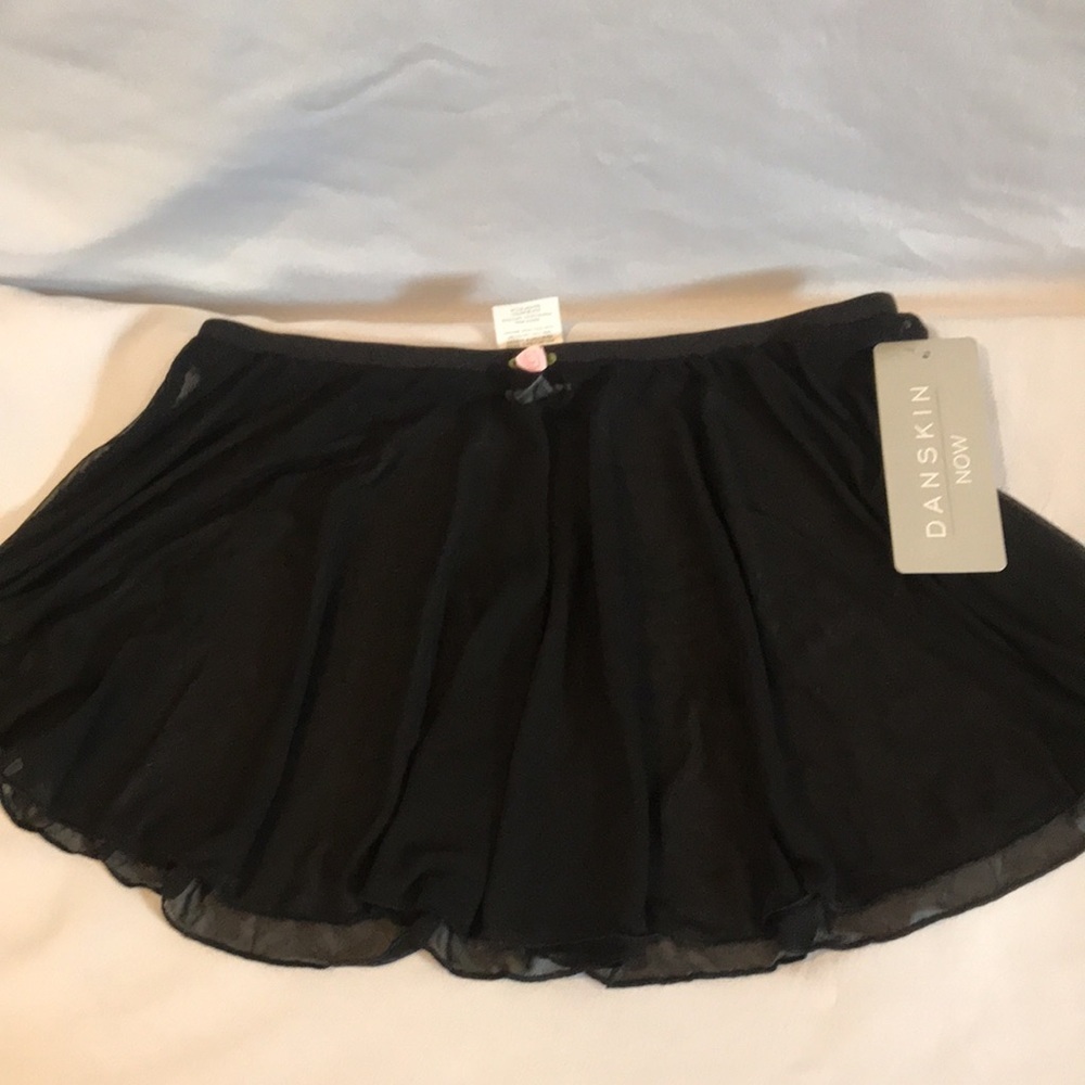 NWT Danskin black sheer dance skirt girls size XL (14-16) style WU7111D ballet - Picture 10 of 13